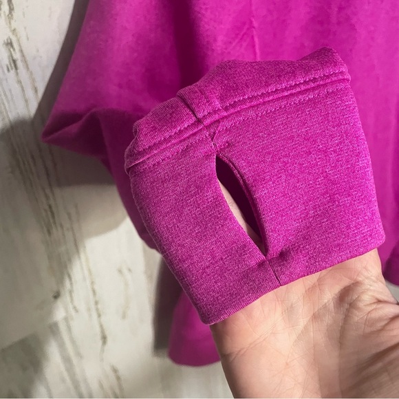 The North Face Vertical Spellout Logo Full Zip Hoodie Fuchsia Pink Purple size M - Picture 8 of 9